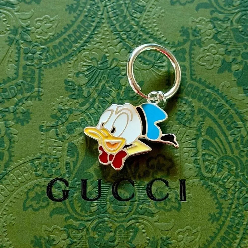 Gucci x Disney Donald Duck Keychain Unisex Enamel Multicolor 1.5